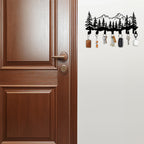 Iron Art Mountain and Tree Hook Home Key Storage Towel Rack Door Back Creative Storage Hook Strip