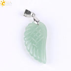 Natural Gem Stone Angel Wing Necklaces & Pendants