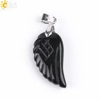 Natural Gem Stone Angel Wing Necklaces & Pendants