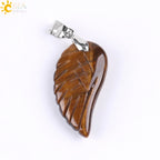 Natural Gem Stone Angel Wing Necklaces & Pendants