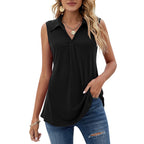 Women's Summer Tank Loose Fit Polo Shirts