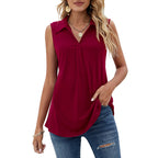 Women's Summer Tank Loose Fit Polo Shirts